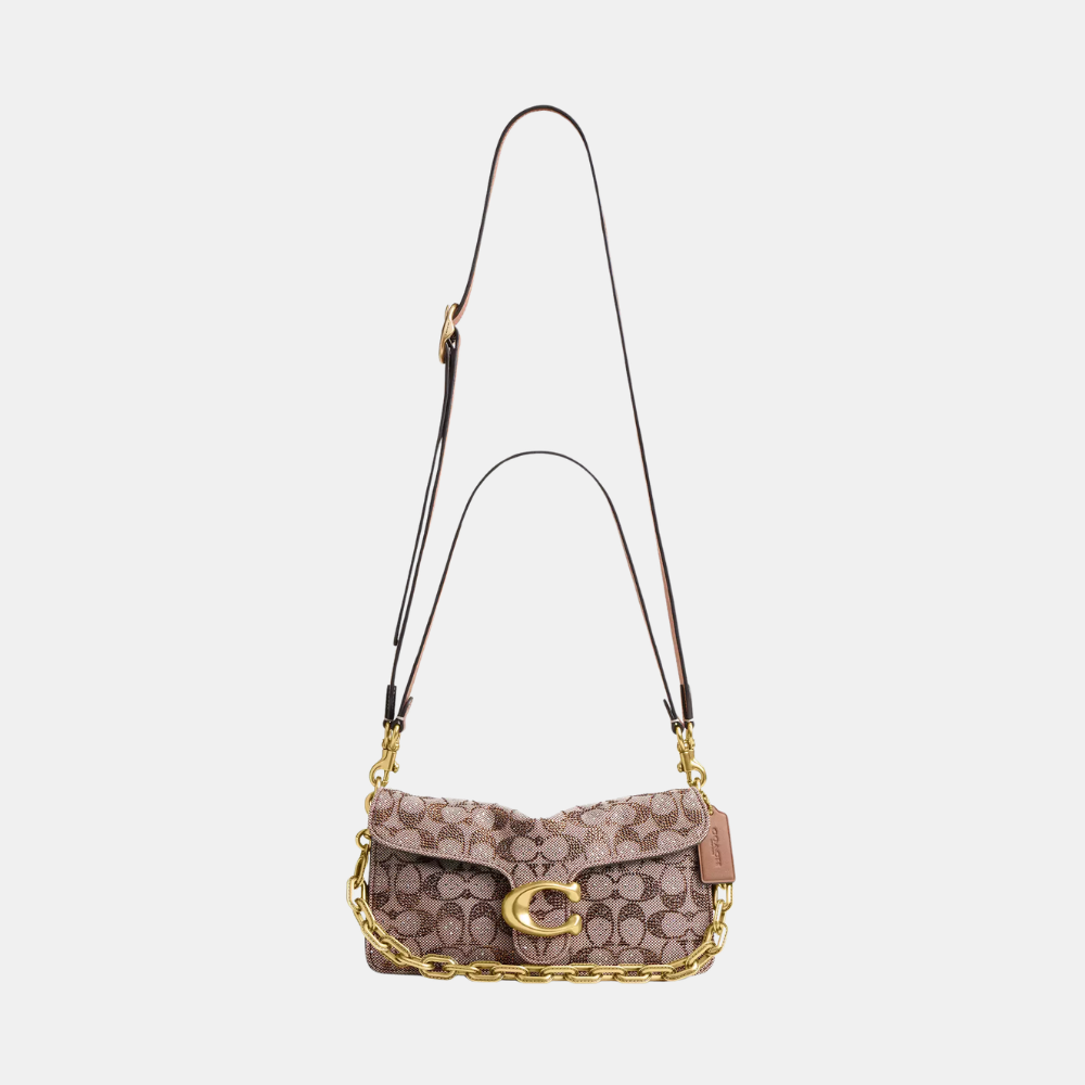 Coach Tabby 26 Shoulder Bag In Crystal Signature Jacquard