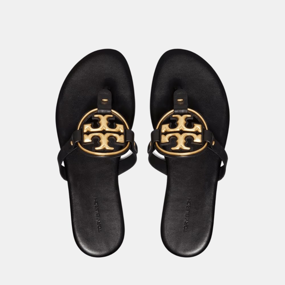 Tory Burch Metal Miller Sandal (Black) - DIVA ONLINE STORE