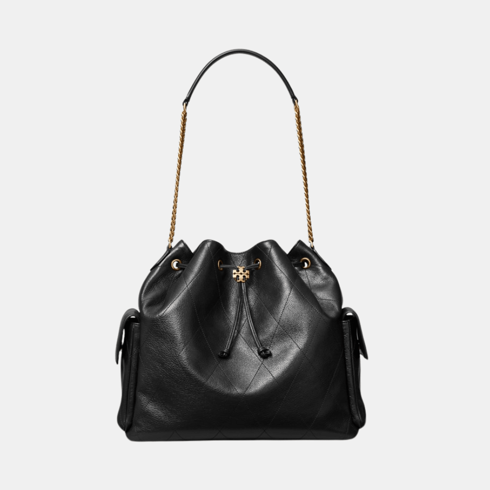 Tory Burch Large Charlie Quilted Drawstring Shoulder Bag - DIVA ONLINE STORE