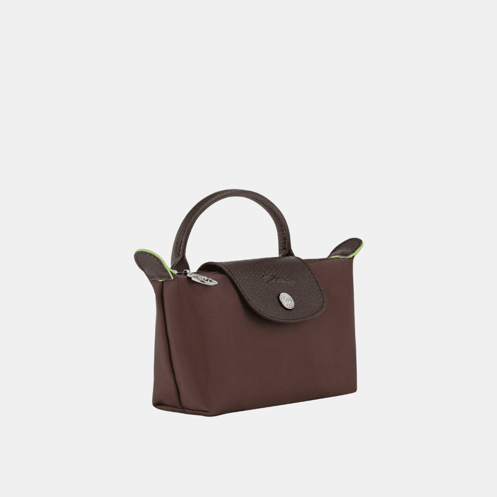 Longchamp Le Pliage Green Pouch With Handle - DIVA ONLINE STORE