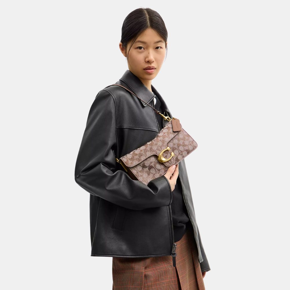 Coach Tabby 26 Shoulder Bag In Crystal Signature Jacquard