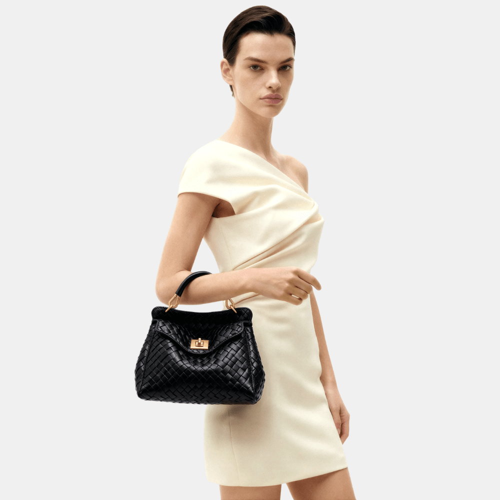 JW Pei Lucia Classic Top Handle Woven Bag - DIVA ONLINE STORE