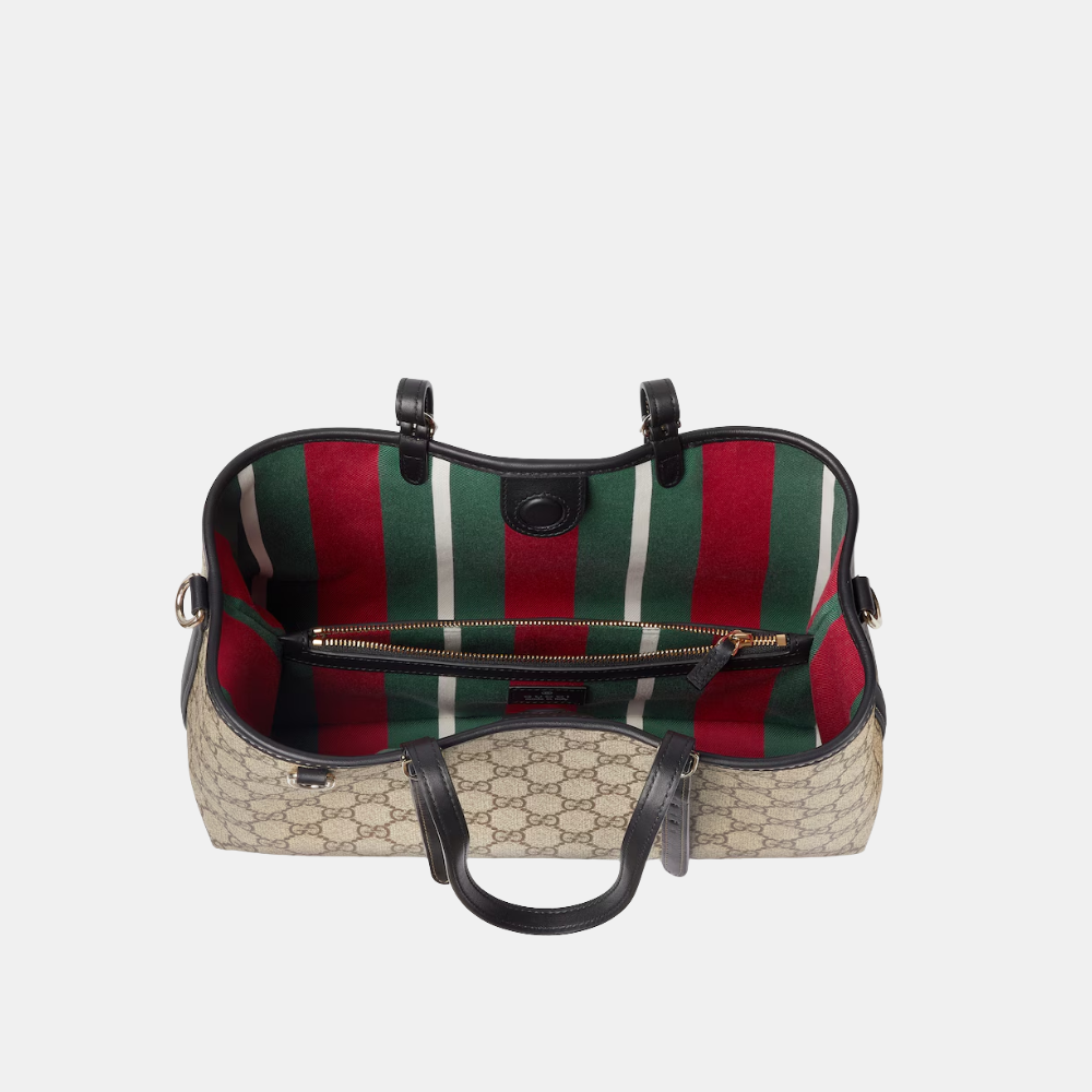 Gucci GG Emblem Medium Tote Bag (Black)