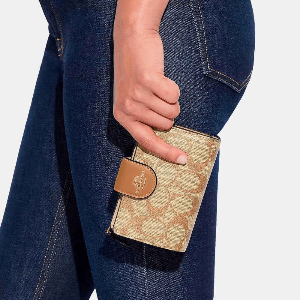 Coach Mini Wallet In Signature Canvas (Khaki Multi) - DIVA ONLINE STORE