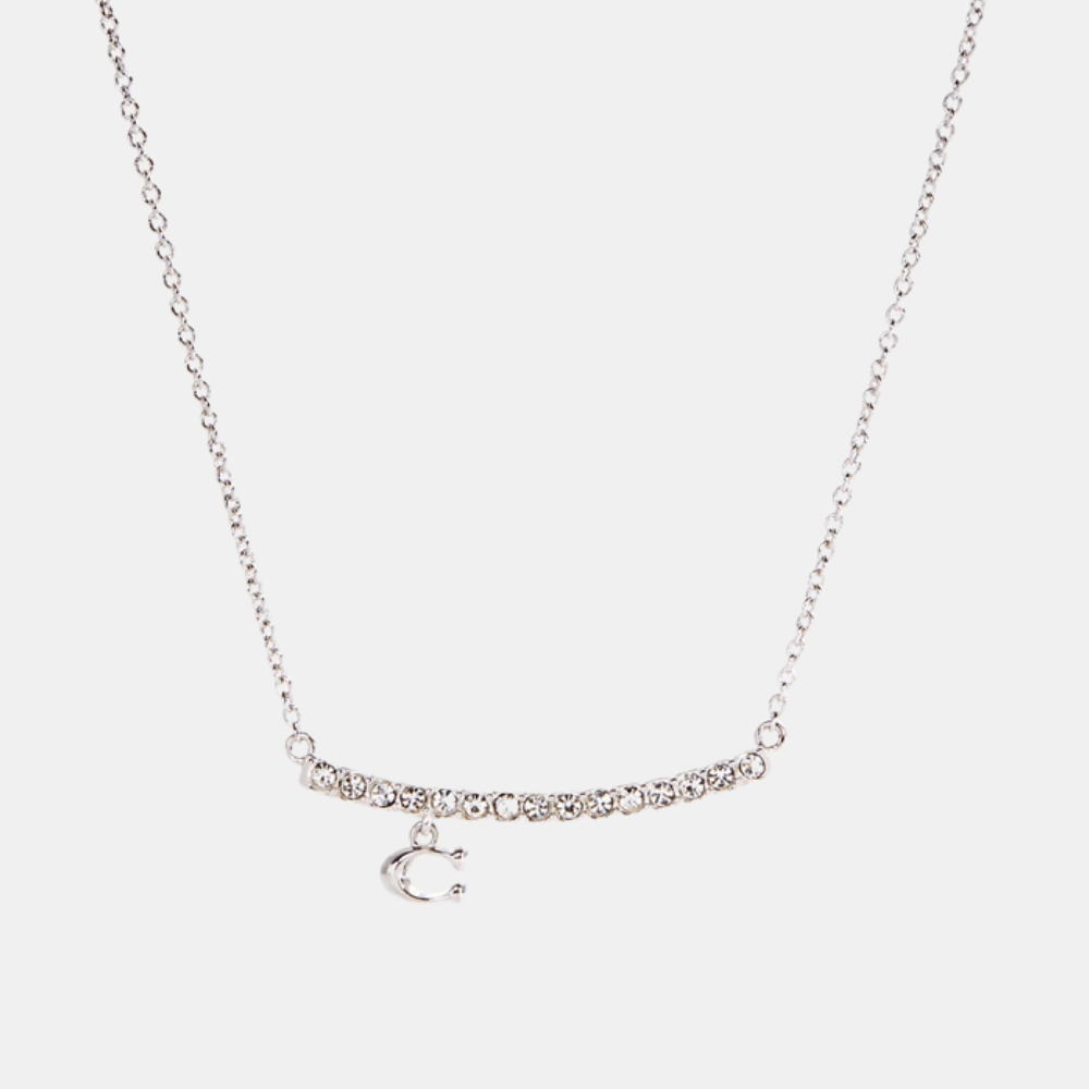 Coach Signature Pave Bar Necklace - DIVA ONLINE STORE