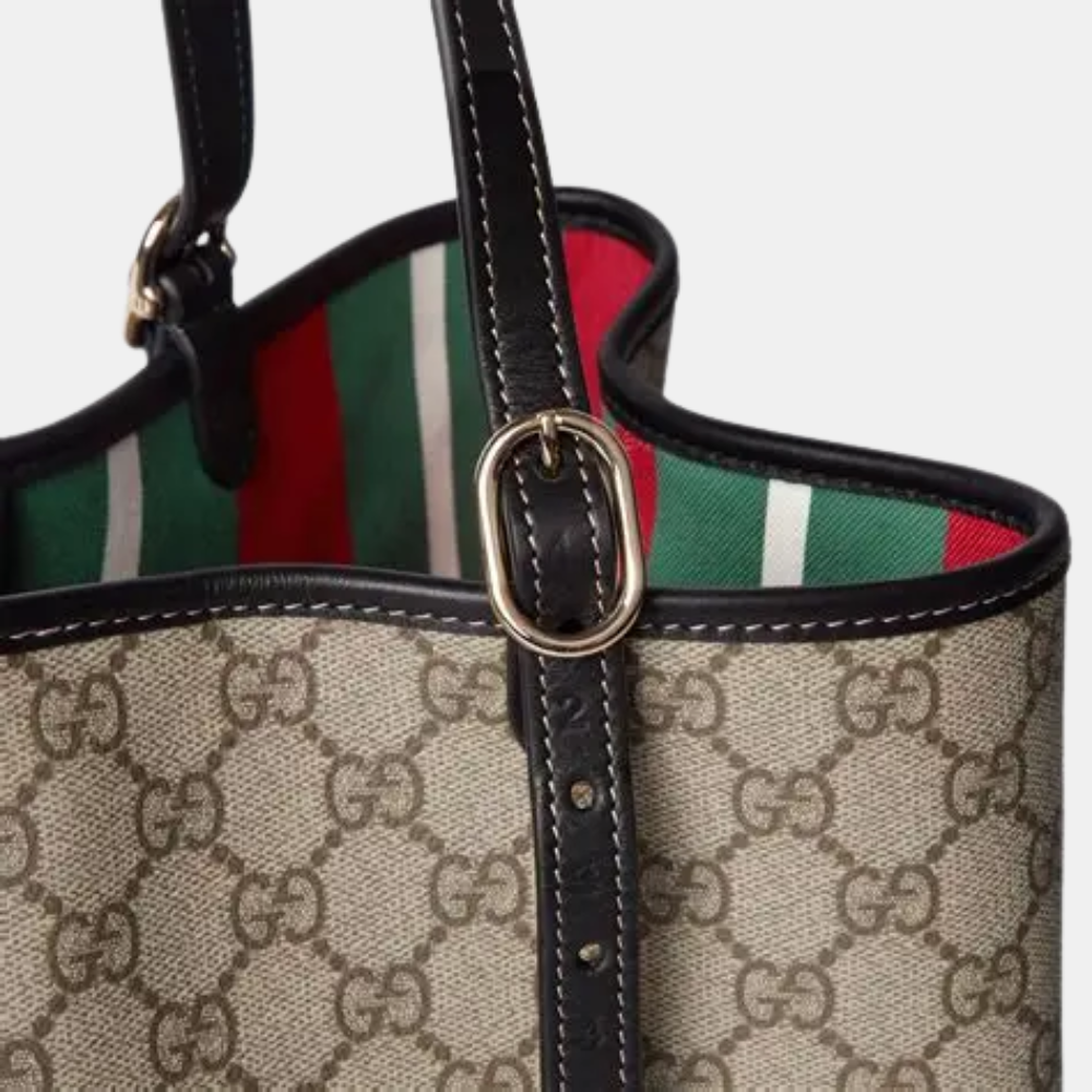 Gucci GG Emblem Medium Tote Bag (Black)