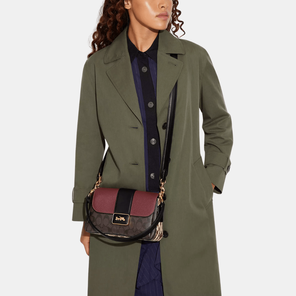 Coach Grace Shoulder Bag In Signature Canvas (Brown Black Multi) - DIVA ONLINE STORE