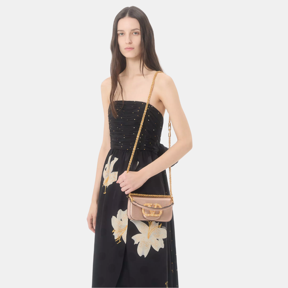 Valentino Garavani Locò Small Shoulder Bag (Rose Cannelle)