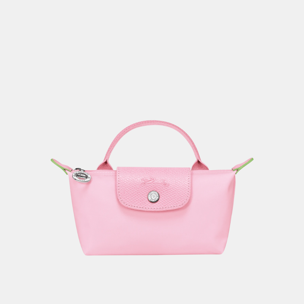 Longchamp Le Pliage Green Pouch With Handle - DIVA ONLINE STORE