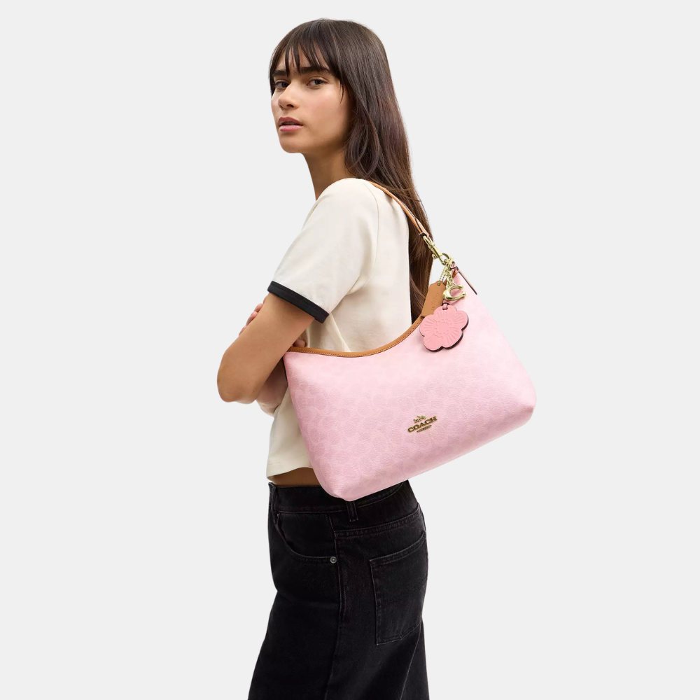 Coach Laurel Shoulder Bag In Signature Canvas With Charms