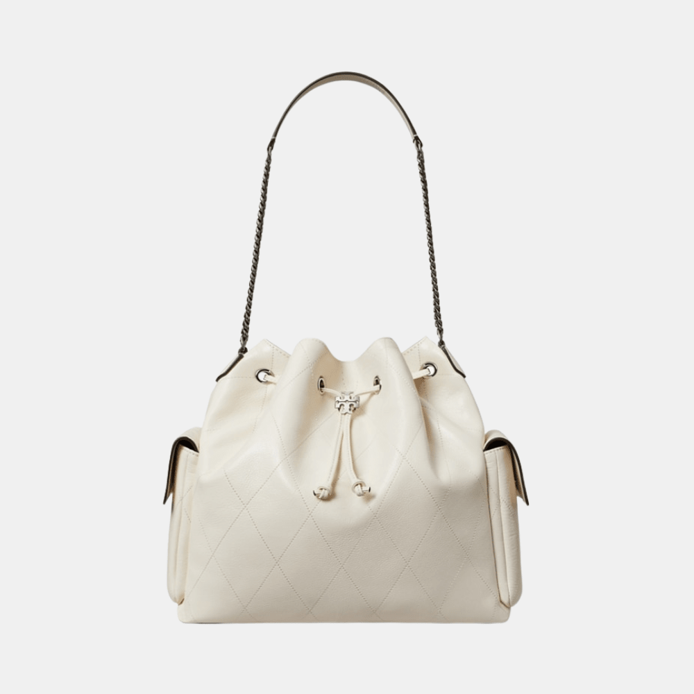 Tory Burch Large Charlie Quilted Drawstring Shoulder Bag - DIVA ONLINE STORE