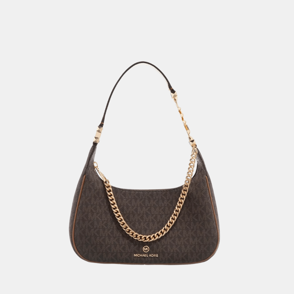 Michael Kors Piper Small Logo Shoulder Bag in Signature Monogram Canvas - DIVA ONLINE STORE