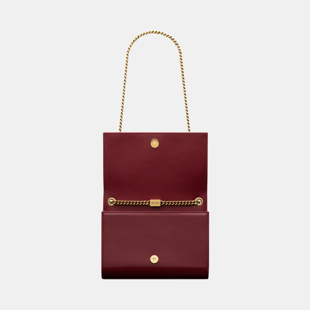 Saint Laurent Kate Small Shoulder Bag (Oxblood/Off White) - DIVA ONLINE STORE