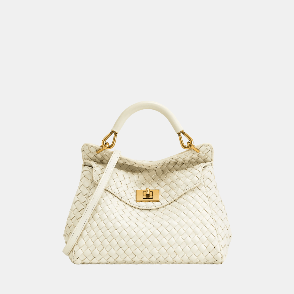 JW Pei Lucia Classic Top Handle Woven Bag - DIVA ONLINE STORE