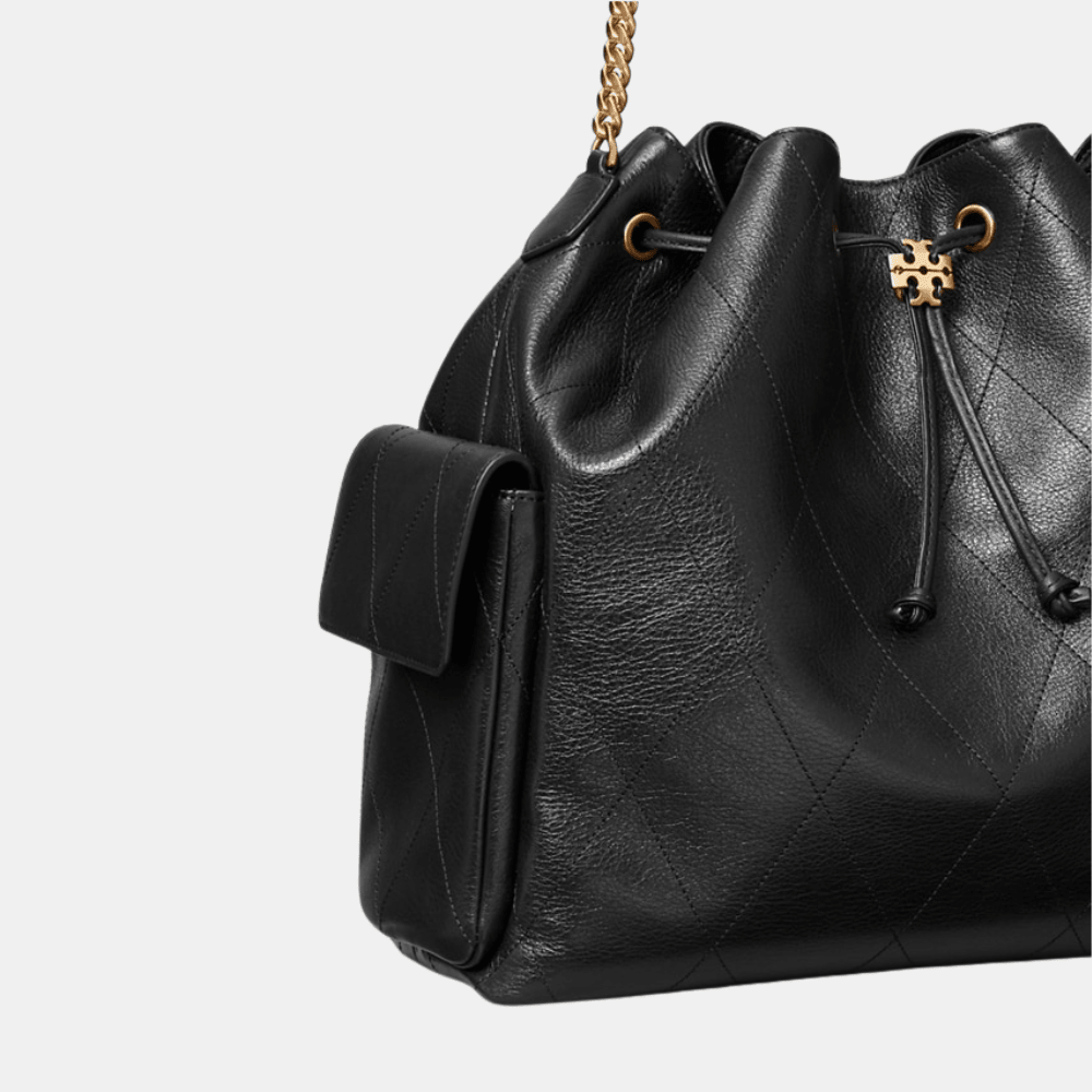 Tory Burch Large Charlie Quilted Drawstring Shoulder Bag - DIVA ONLINE STORE