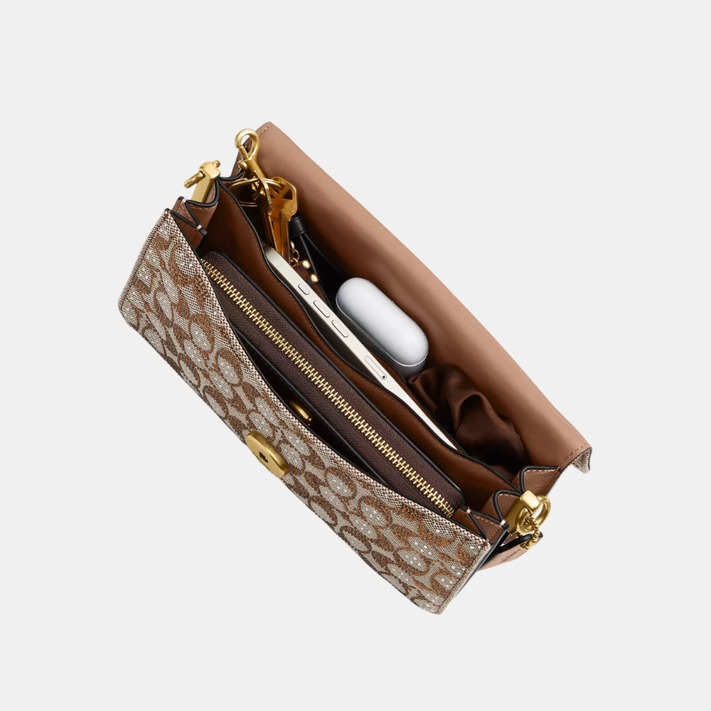 Coach Tabby 26 Shoulder Bag In Crystal Signature Jacquard