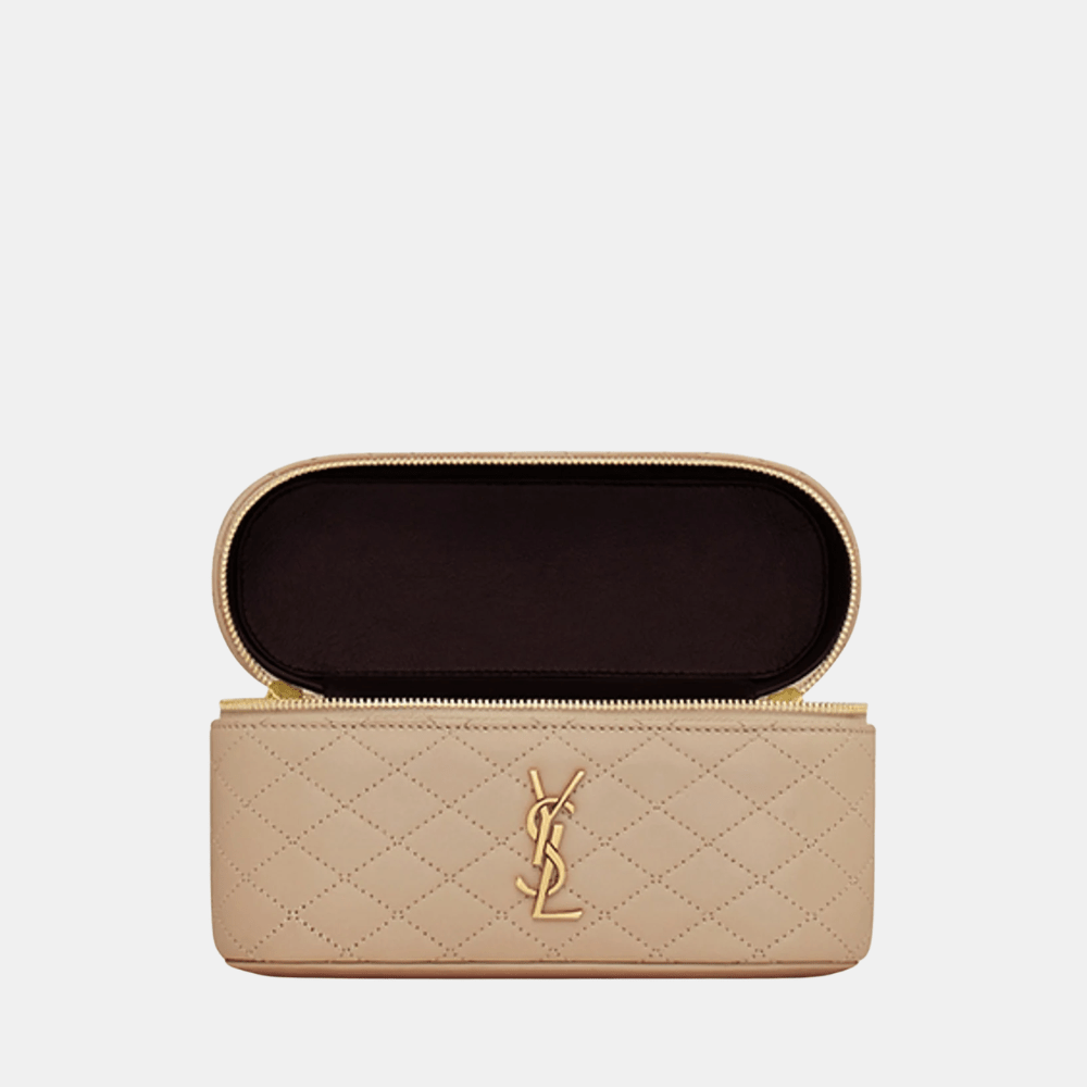 Saint Laurent Gaby Vanity In Lambskin (DK Toffee) - DIVA ONLINE STORE