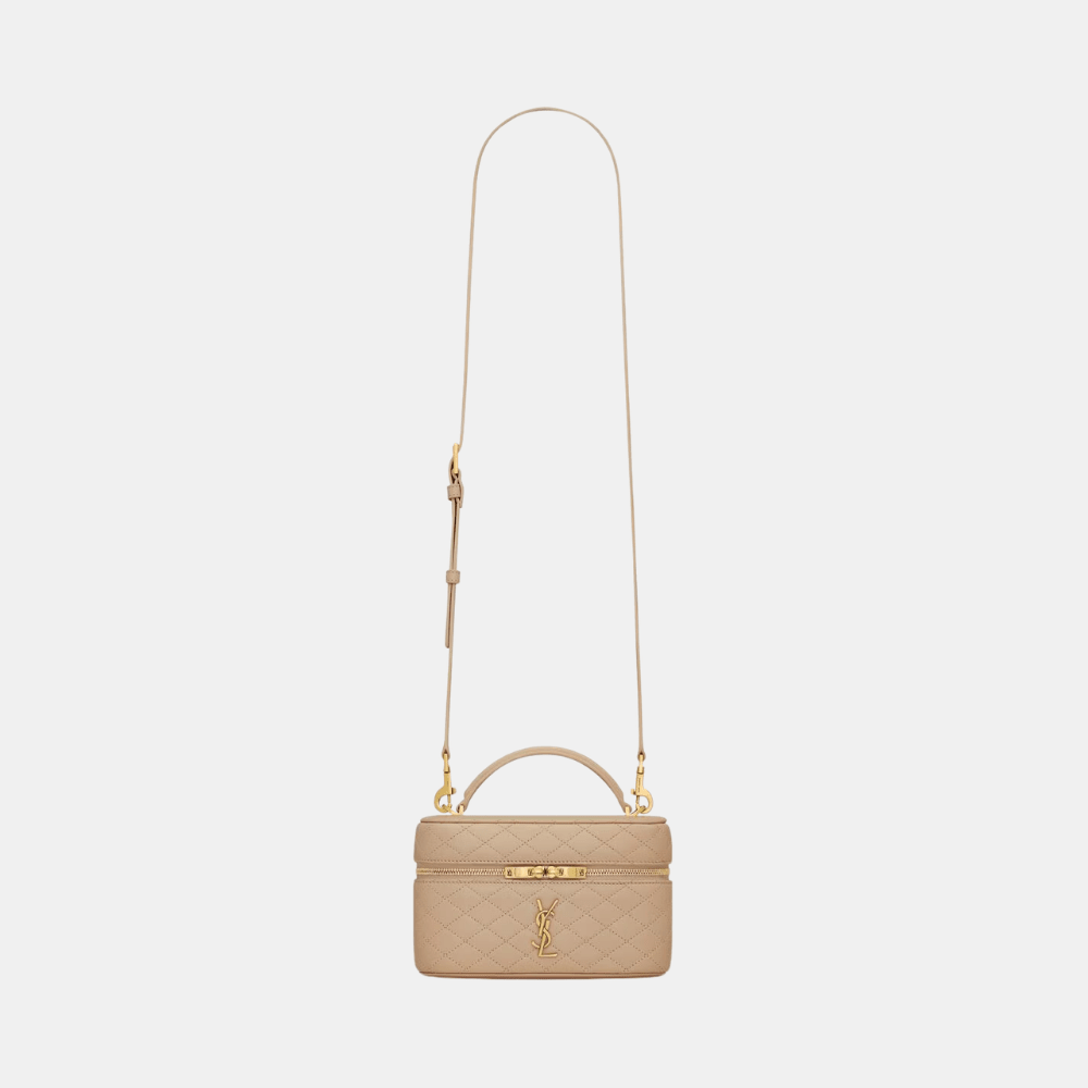 Saint Laurent Gaby Vanity In Lambskin (DK Toffee) - DIVA ONLINE STORE