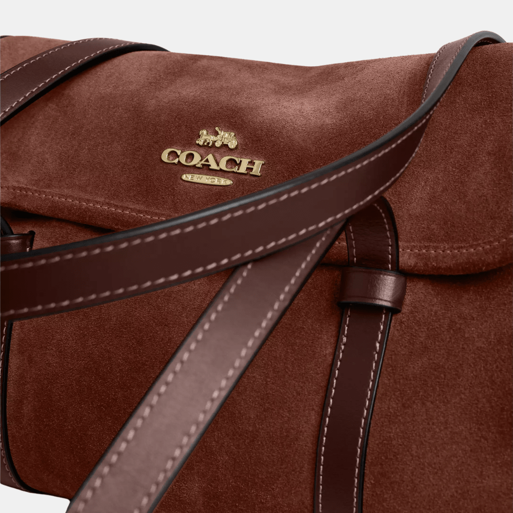 Coach Bridget Flap Shoulder Bag In Suede - DIVA ONLINE STORE