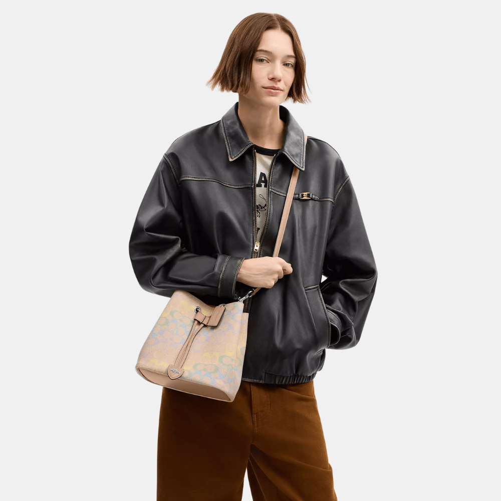 Coach Rowan Bucket Bag In Rainbow Signature Canvas - DIVA ONLINE STORE