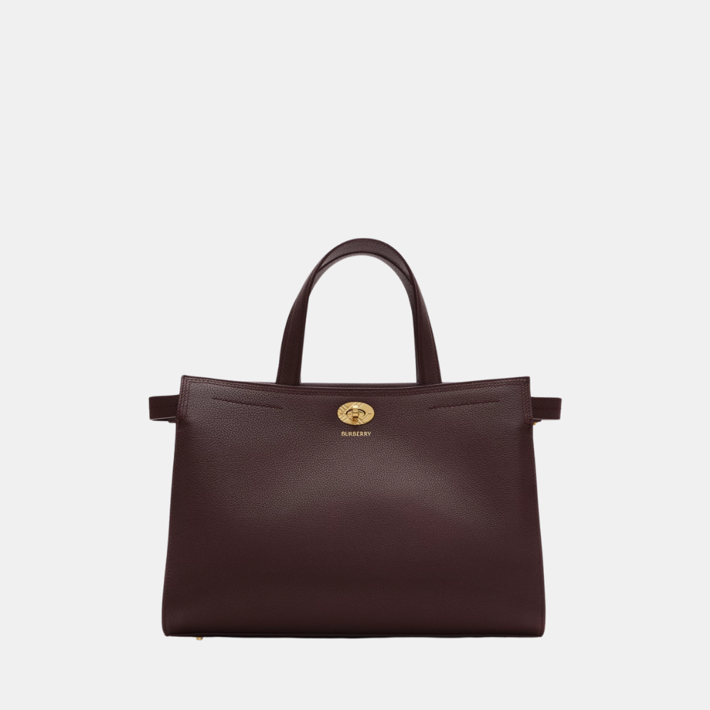 Burberry Small Cotswolds Check Tote (Vineyard Red)