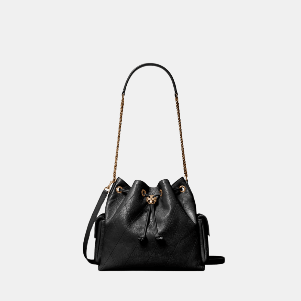 Tory Burch Charlie Quilted Drawstring Shoulder Bag - DIVA ONLINE STORE