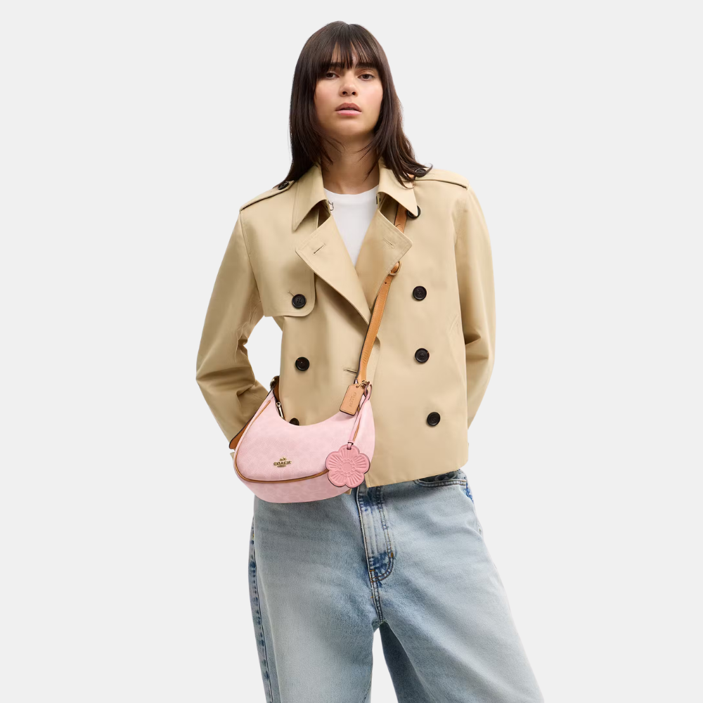 Coach Emily Shoulder Bag In Signature Canvas With Charms