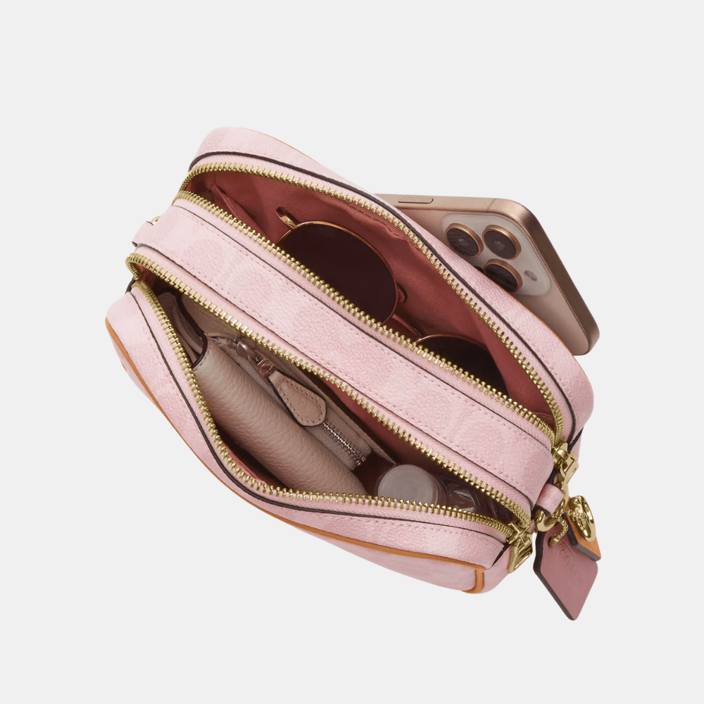 Coach Mini Carey Crossbody Bag In Signature Canvas With Charms - DIVA ONLINE STORE