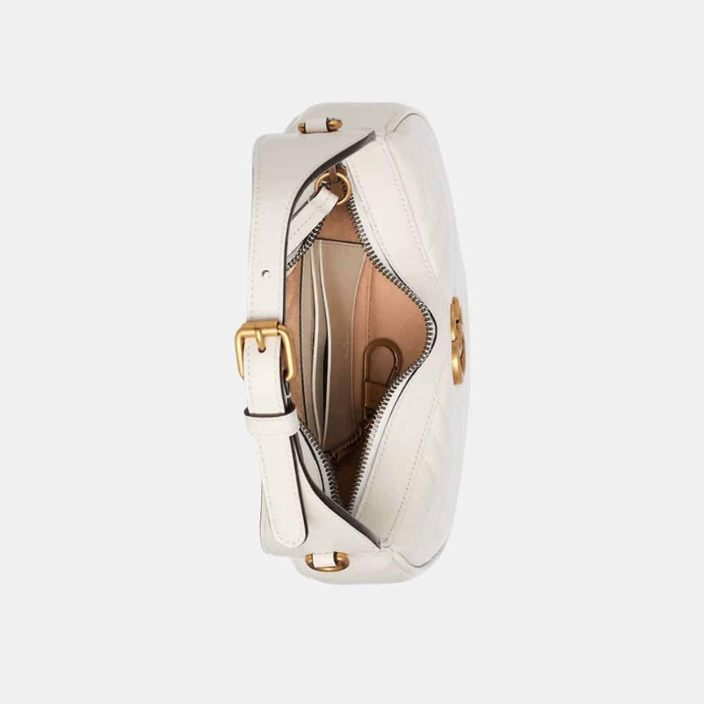 Gucci GG Marmont Mini Shoulder Bag (White) - DIVA ONLINE STORE