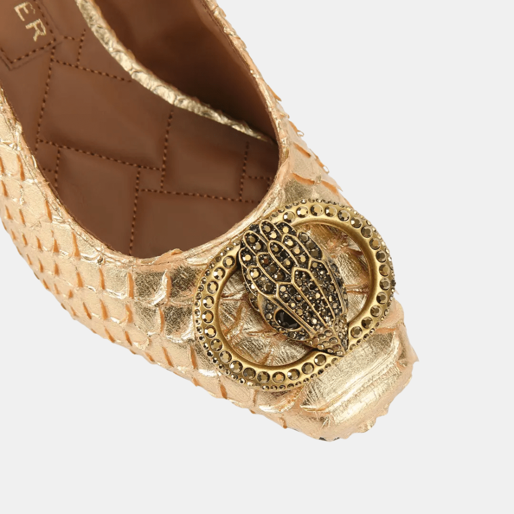 Kurt Geiger Chelsea Block Slingback Heel (Gold) - DIVA ONLINE STORE