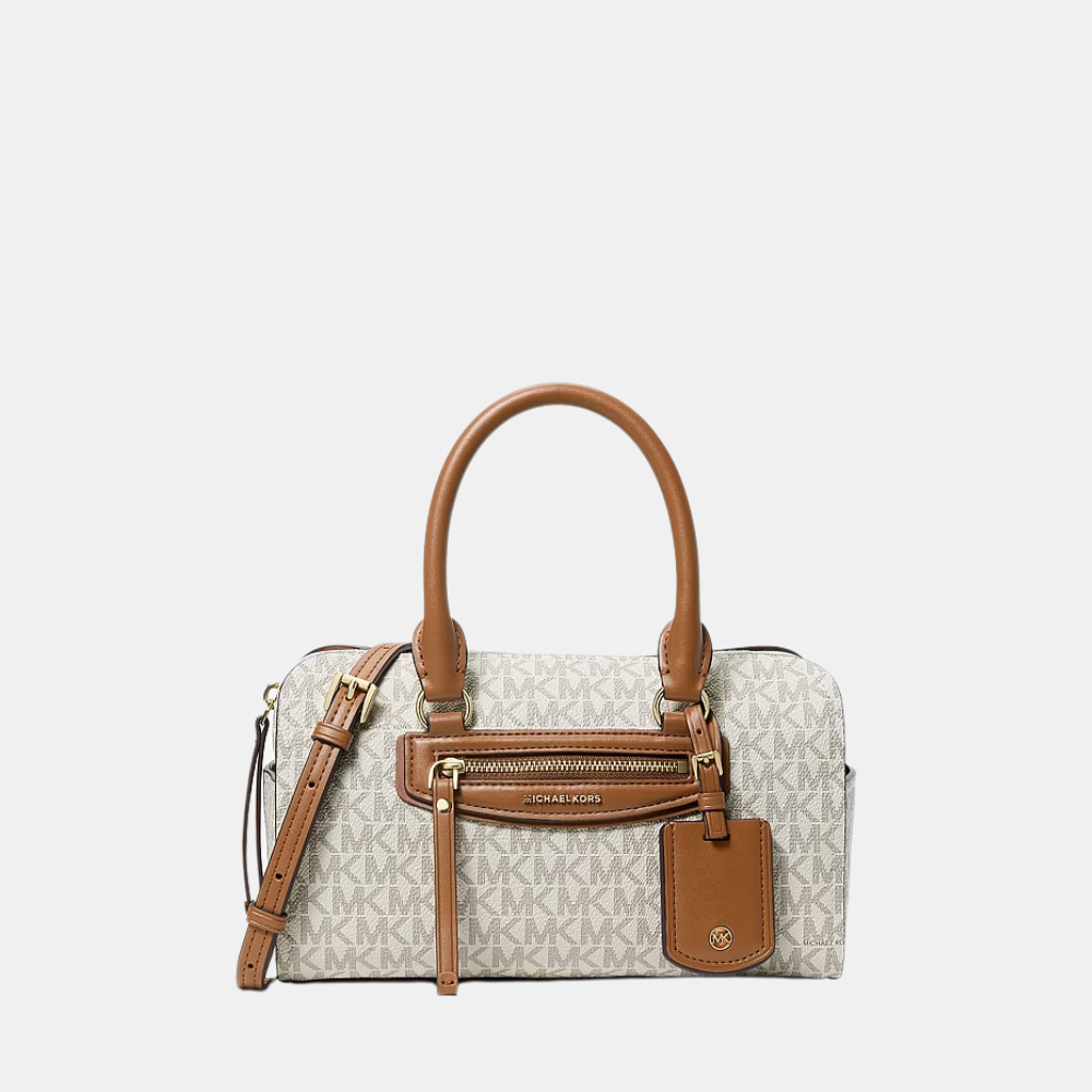 Michael Kors Jet Set Travel Extra-Small Signature Logo Duffel Crossbody Bag