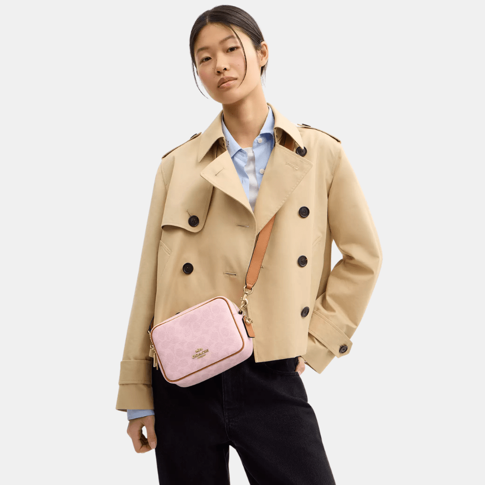 Coach Mini Carey Crossbody Bag In Signature Canvas With Charms - DIVA ONLINE STORE
