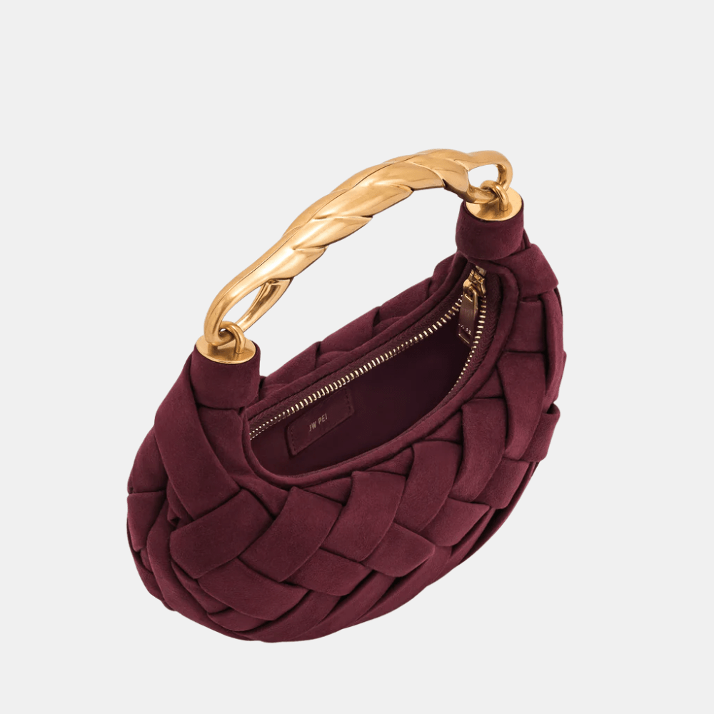 JW Pei Orla Weave Faux Suede Handbag - DIVA ONLINE STORE