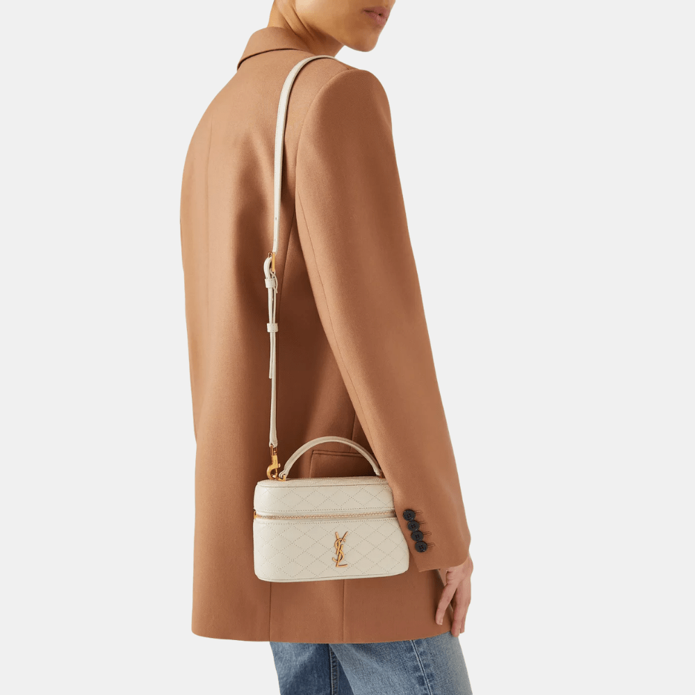 Saint Laurent Gaby Vanity In Lambskin (White)