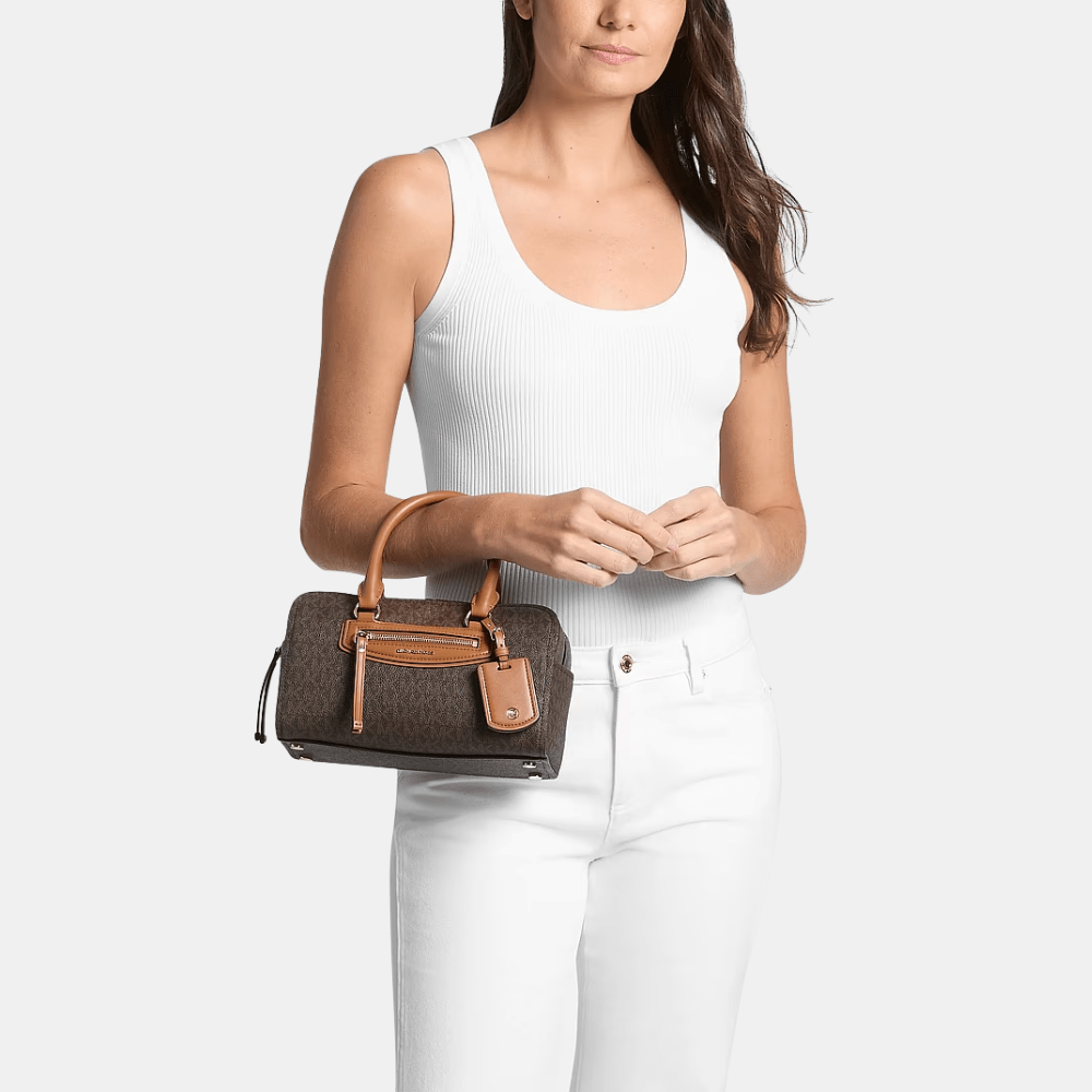 Michael Kors Jet Set Travel Extra-Small Signature Logo Duffel Crossbody Bag - DIVA ONLINE STORE
