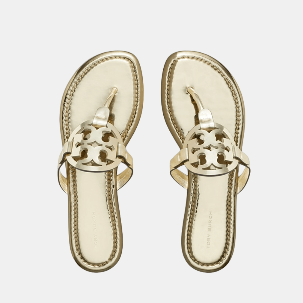 Tory Burch Miller Metallic Sandal (Gold) - DIVA ONLINE STORE
