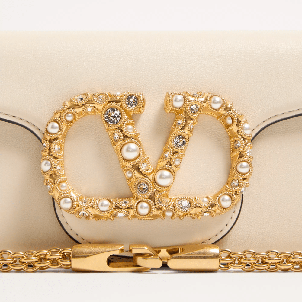 Valentino Garavani Locò Small Shoulder Bag With Jewel Logo - DIVA ONLINE STORE