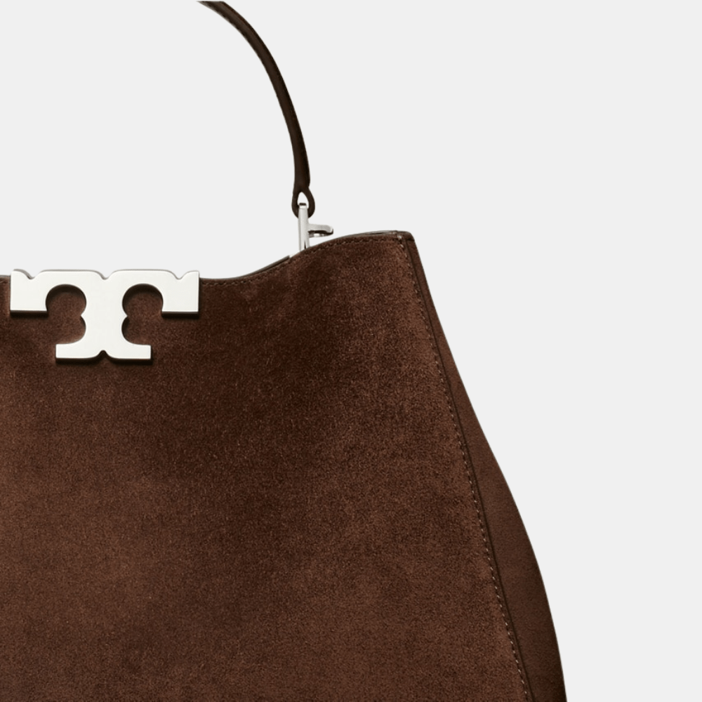 Tory Burch Eleanor Suede Satchel Bag (Dark Cocoa) - DIVA ONLINE STORE