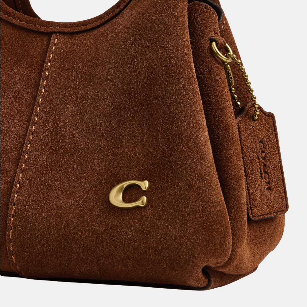 Coach Lana Shoulder Bag 19 (Suede/Warm Brown) - DIVA ONLINE STORE