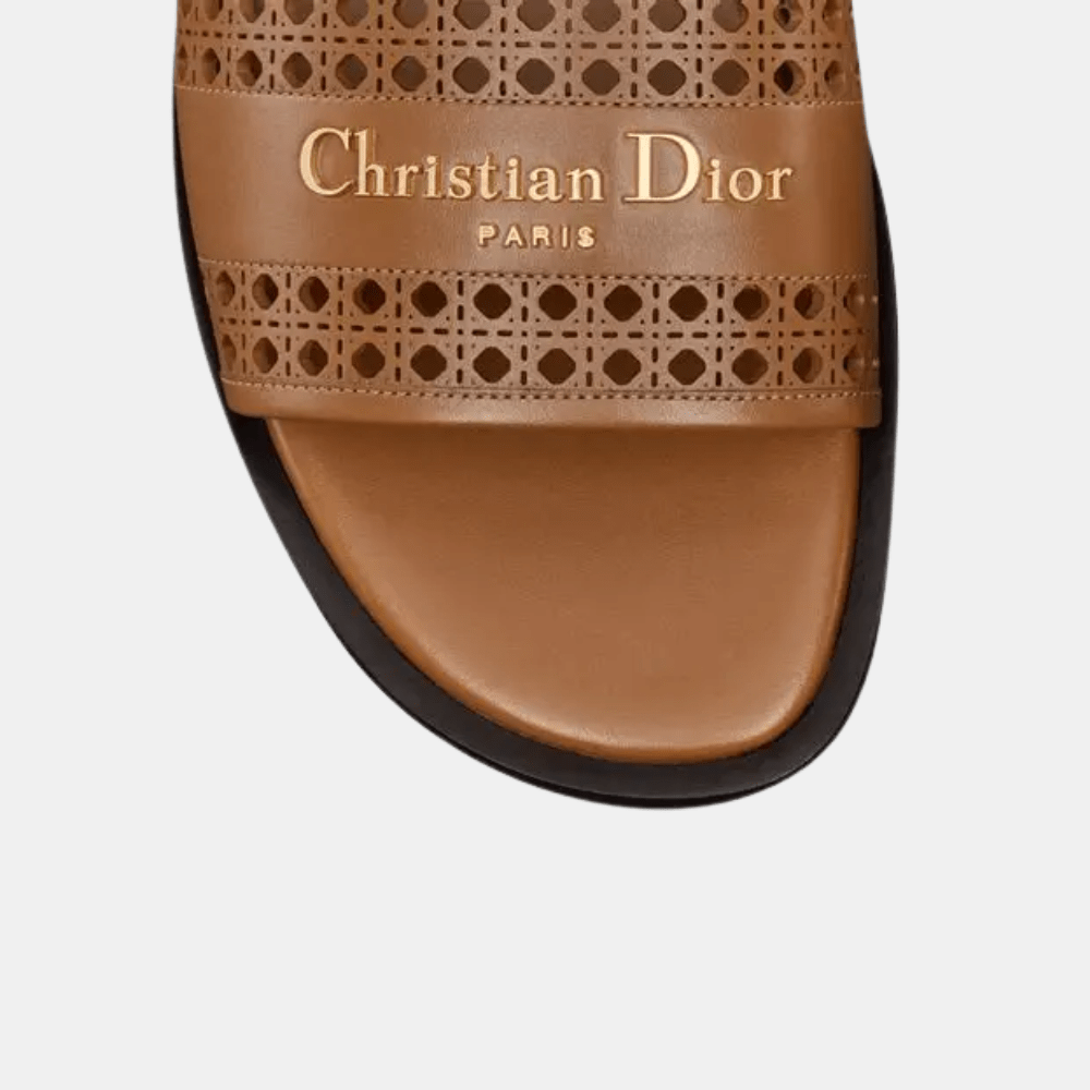 Dior D - Lane Slide (Camel Calfskin) - DIVA ONLINE STORE