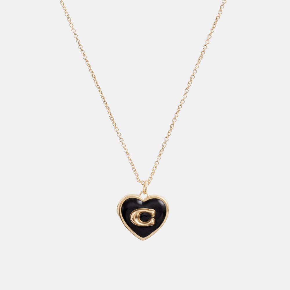 Coach Signature Heart Locket Boxed Necklace - DIVA ONLINE STORE