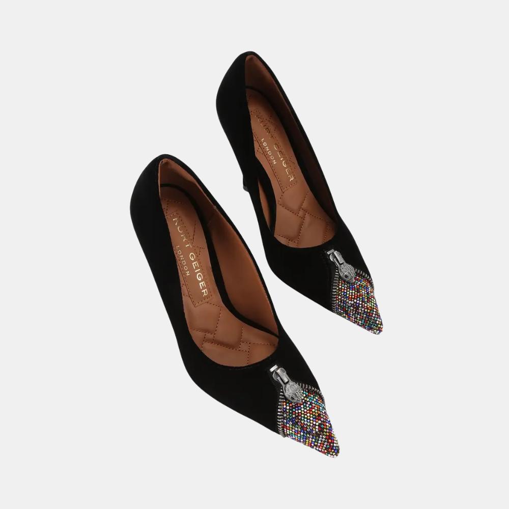 Kurt Geiger Zip Court Heel (Black/Multi)