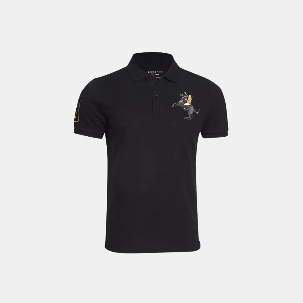 Giordano 3D Napoleon Polo Shirt (Black) - DIVA ONLINE STORE