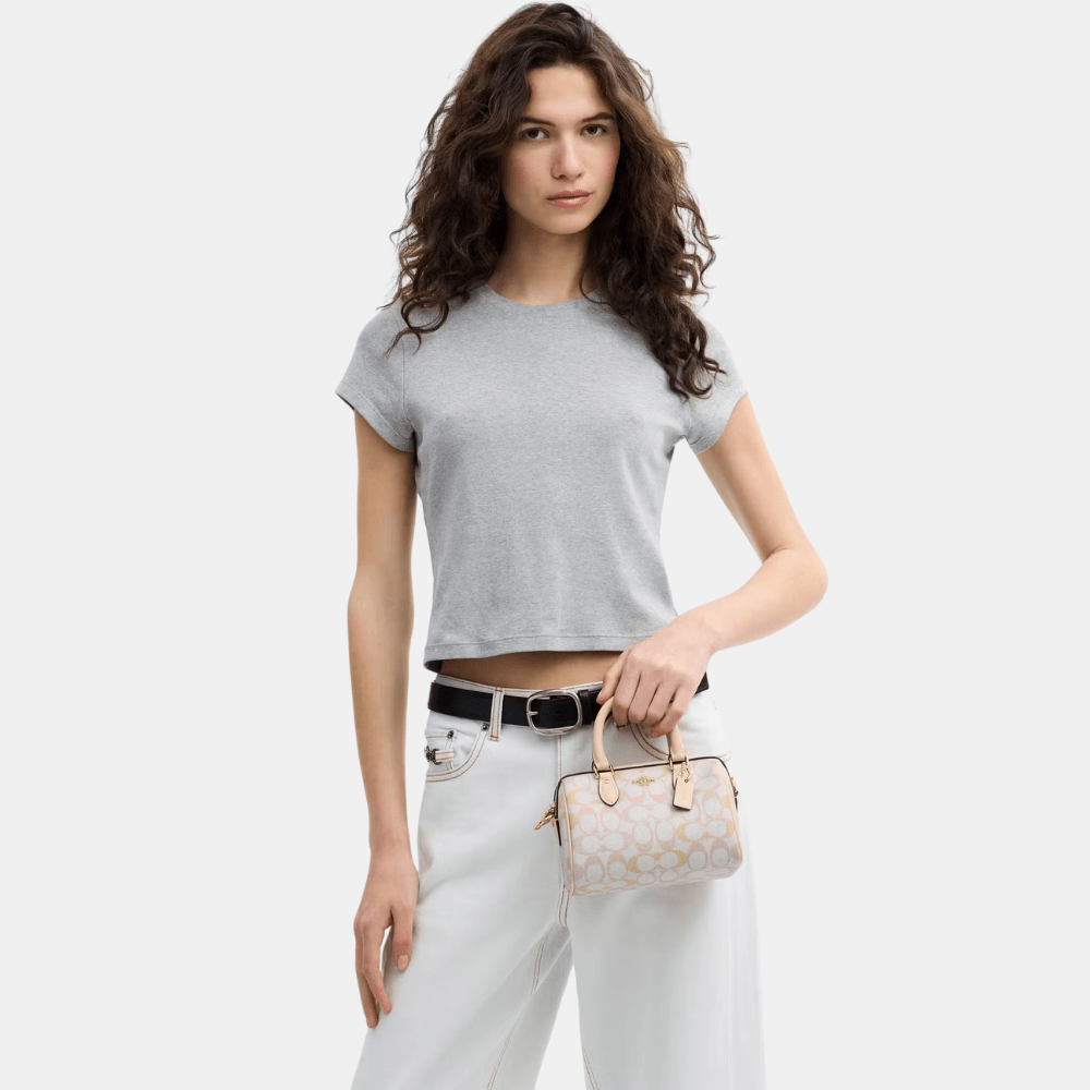 Coach Mini Rowan Crossbody Bag In Pretty Signature Canvas - DIVA ONLINE STORE