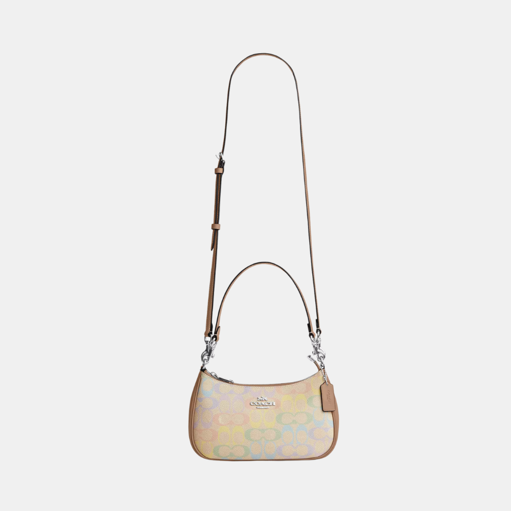 Coach Teri Shoulder Bag In Rainbow Signature Canvas