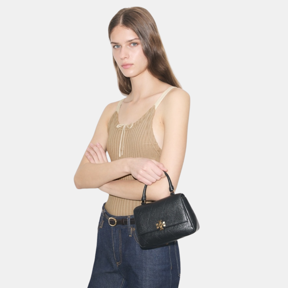 Tory Burch Mini Charlie Quilted Top-Handle Crossbody