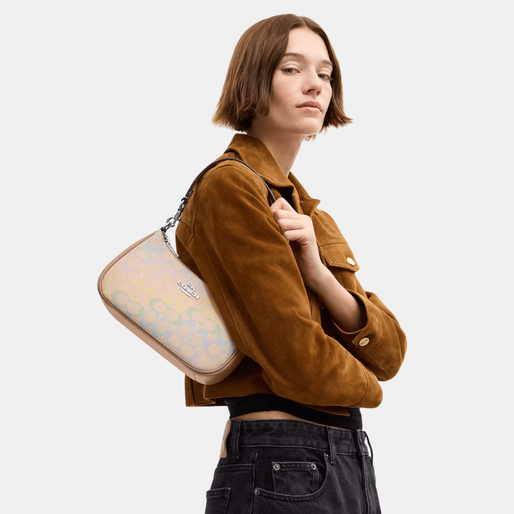 Coach Teri Shoulder Bag In Rainbow Signature Canvas - DIVA ONLINE STORE
