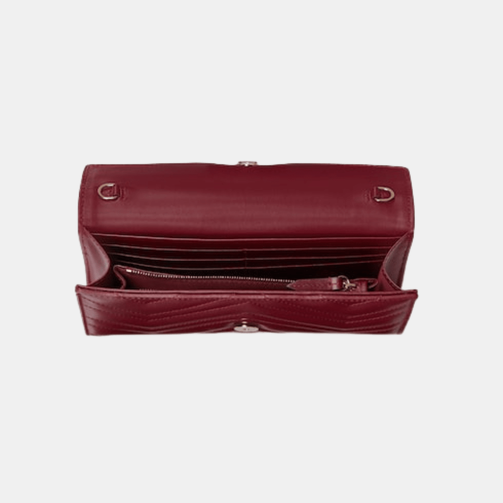 Gucci GG Marmont Wallet On Chain In Rosso Ancora Red Leather - DIVA ONLINE STORE