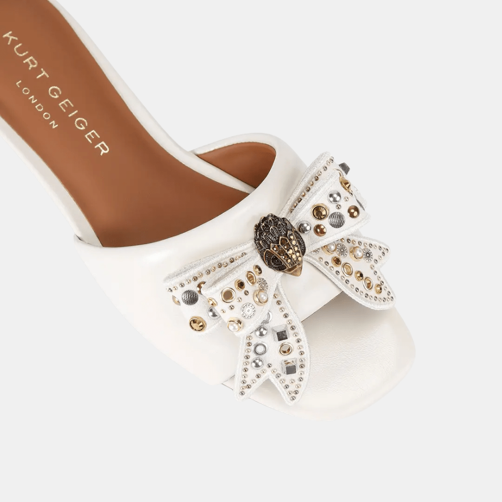 Kurt Geiger Kensington Bow Flat Sandal - DIVA ONLINE STORE