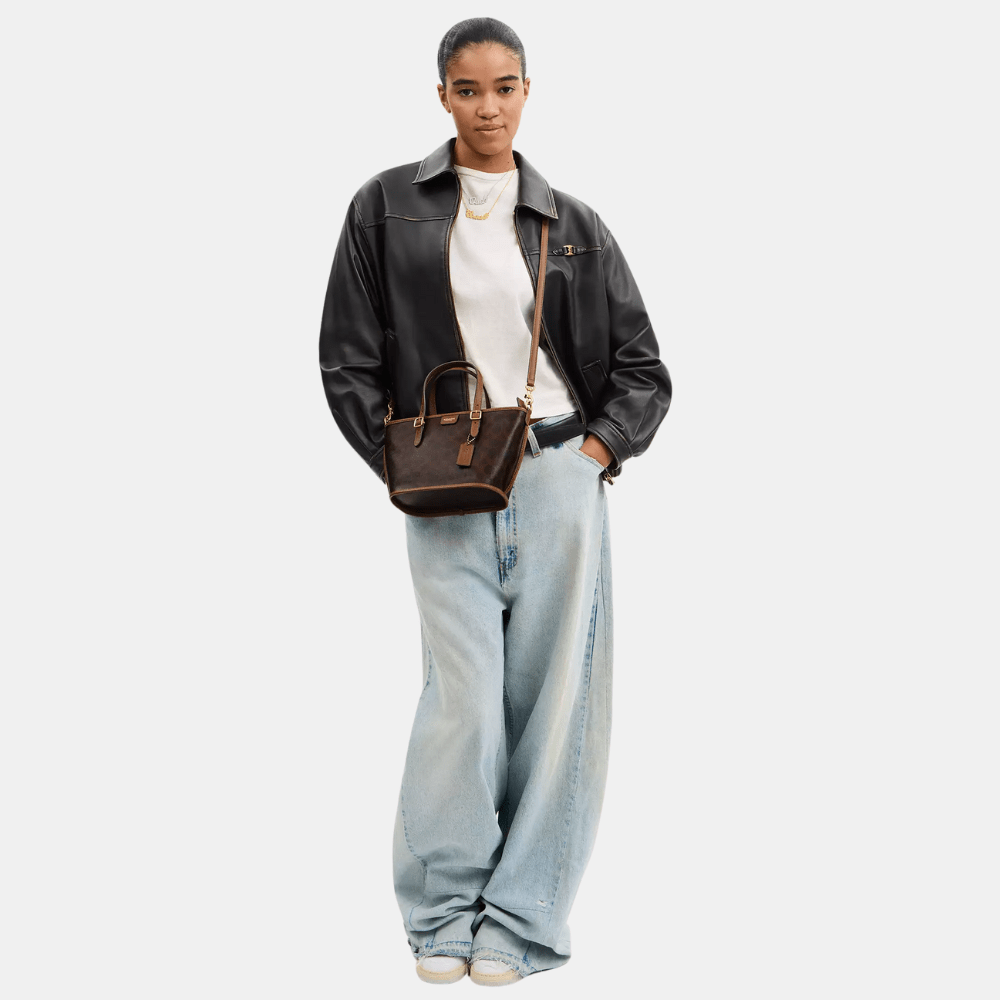 Coach Taxi 21 Tote Bag In Signature Canvas (Maple Sable) - DIVA ONLINE STORE